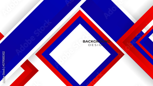 Modern abstract blue red and white geometry background vector