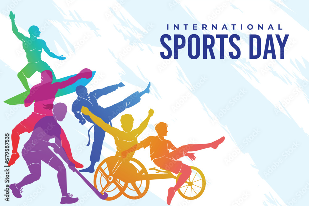 Sports Background Vector. International Sports Day Illustration