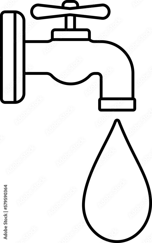 Water Faucet Drop Turn Drain Saving Ecology Natural Line Water Faucet Drop Turn Drain Saving Ecology Natural Line