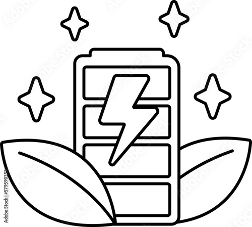 Battery Electric Leaf Green Energy Charge Ecology Technology Line