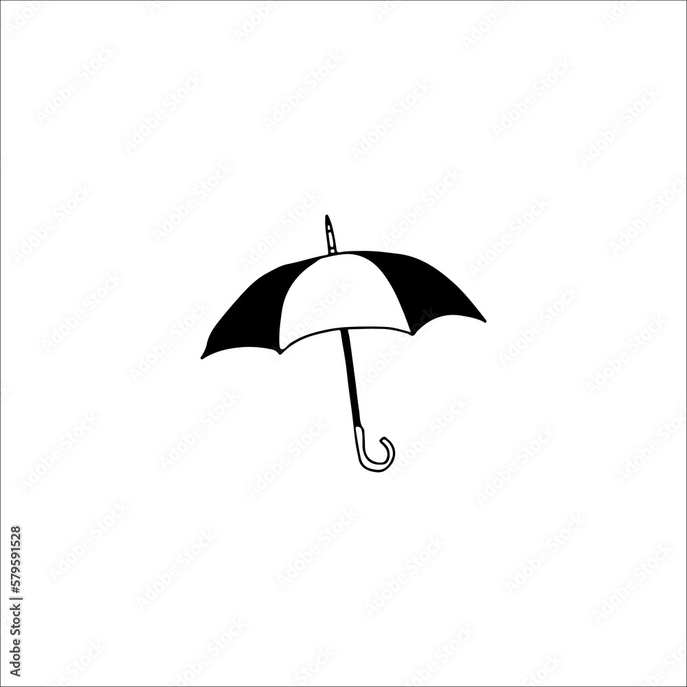 vector illustration doodle umbrella concept vector illustration doodle umbrella concept