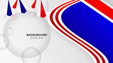 Modern blue red and white background vector design