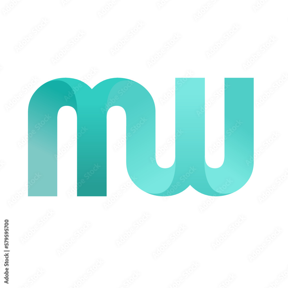 MW Logo symbol icon 3d vector illustration company logo template MW Logo symbol icon 3d vector illustration company logo template