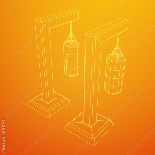 Punching bag for training boxing power punch