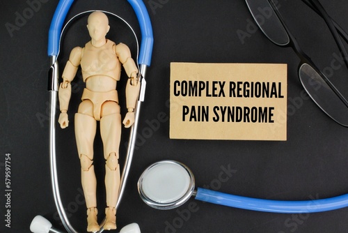 Картината върху платно wooden people with the letters CRPS or the word complex regional pain syndrome