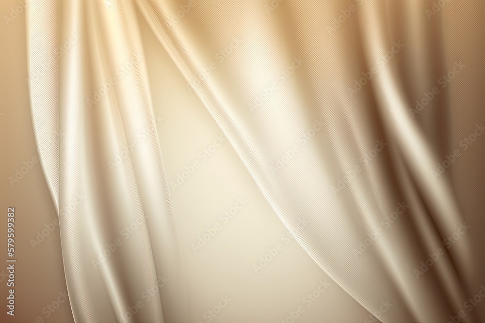 Obraz premium Smooth Beige Curtain Abstract Background with Copy Space for Text