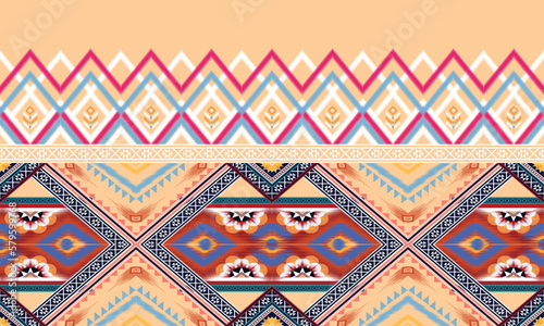 Geometric ethnic pattern for background,fabric,wrapping,clothing,wallpaper,Batik,carpet,embroidery style. 