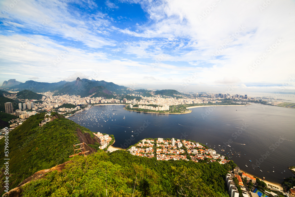 View of Rio de Janeiro from a mountain