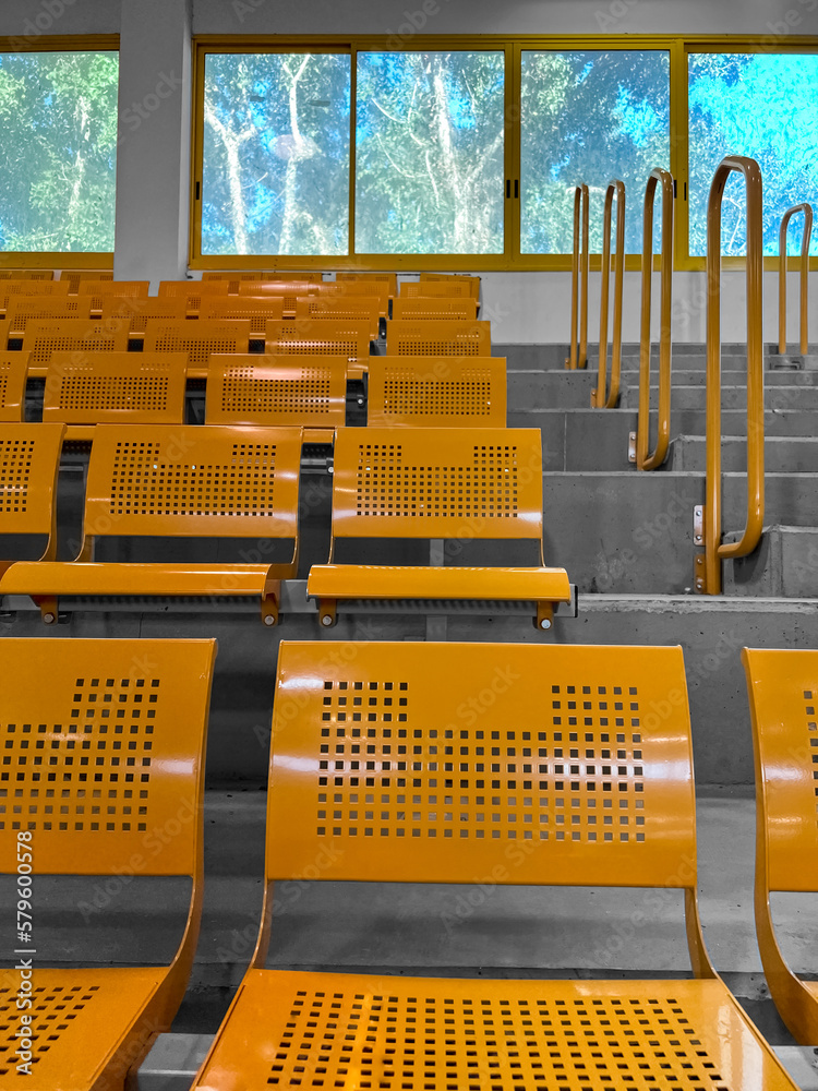 Ταπετσαρία View of yellow seats in stadium
