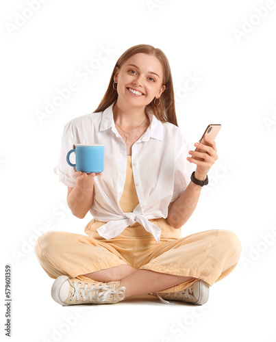 Beautiful girl with mobile ...