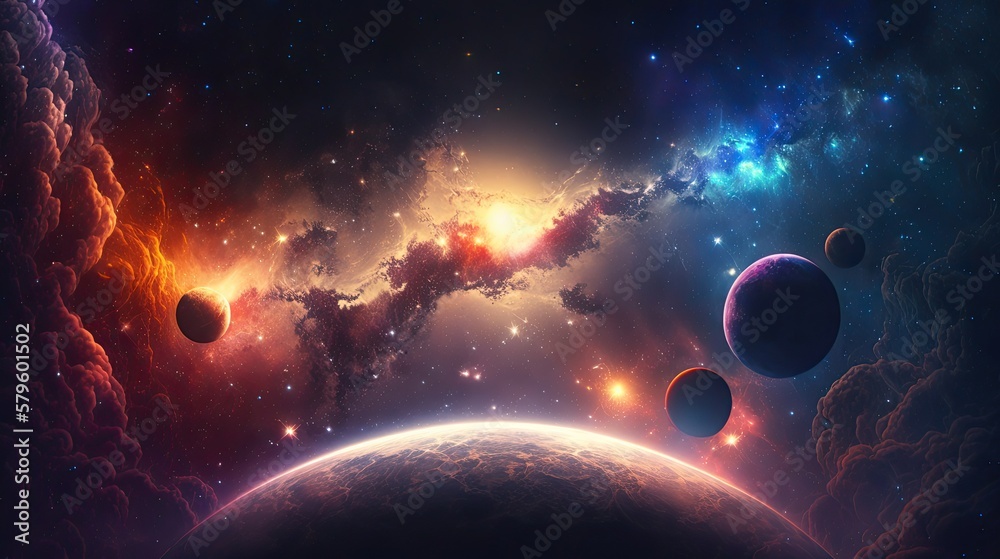 Deep space background illustration. Perfect for wallpapers, banners