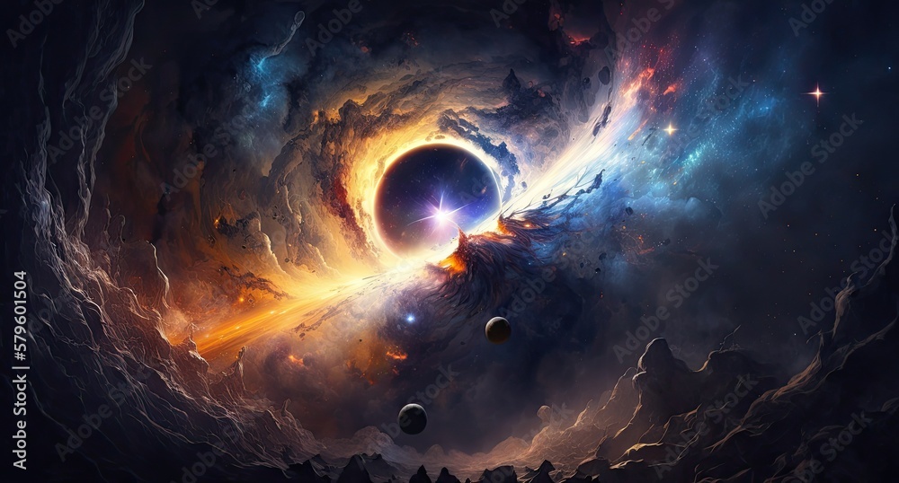 Deep space background illustration. Perfect for wallpapers, banners