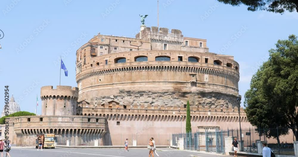 Tourists around Castel Sant’Angelo, Rome, Italy. Tourists around Castel Sant’Angelo, Rome, Italy.
