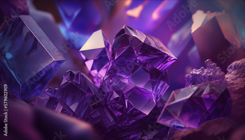 Abstract Violet Crystal Background