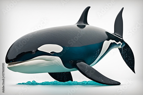 Illustration of Killer Whale. Generative AI 
