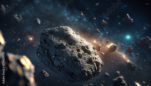 Asteroid Field Texture Background