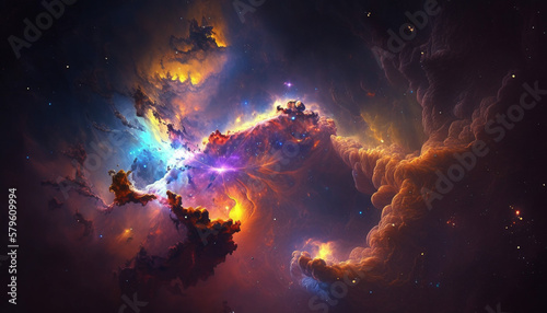 Glowing Nebula Texture Background © Graphic Ledger
