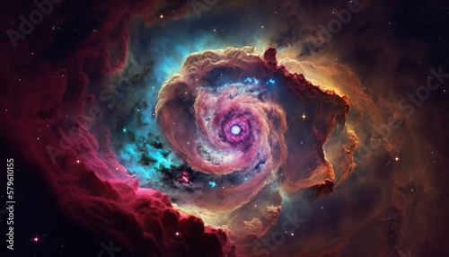 The Rosette Nebula Texture Backgroud