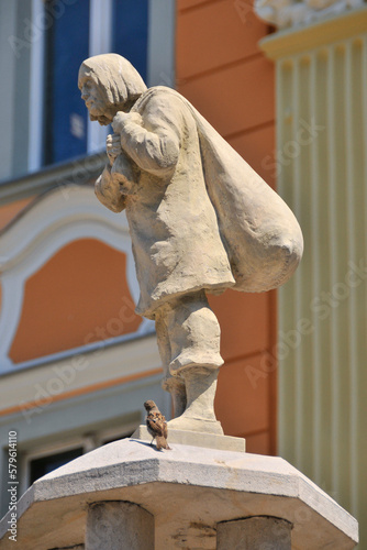 Statue at the old town. Kłodzko, Lower Silesian Voivodeship, Poland.