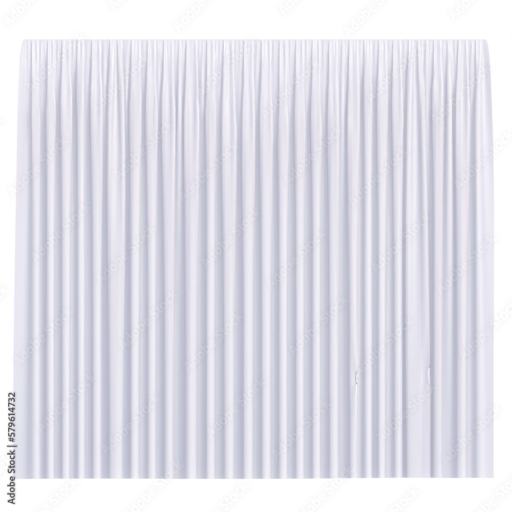 Obraz premium curtain isolated on white background, 3D illustration, cg render 