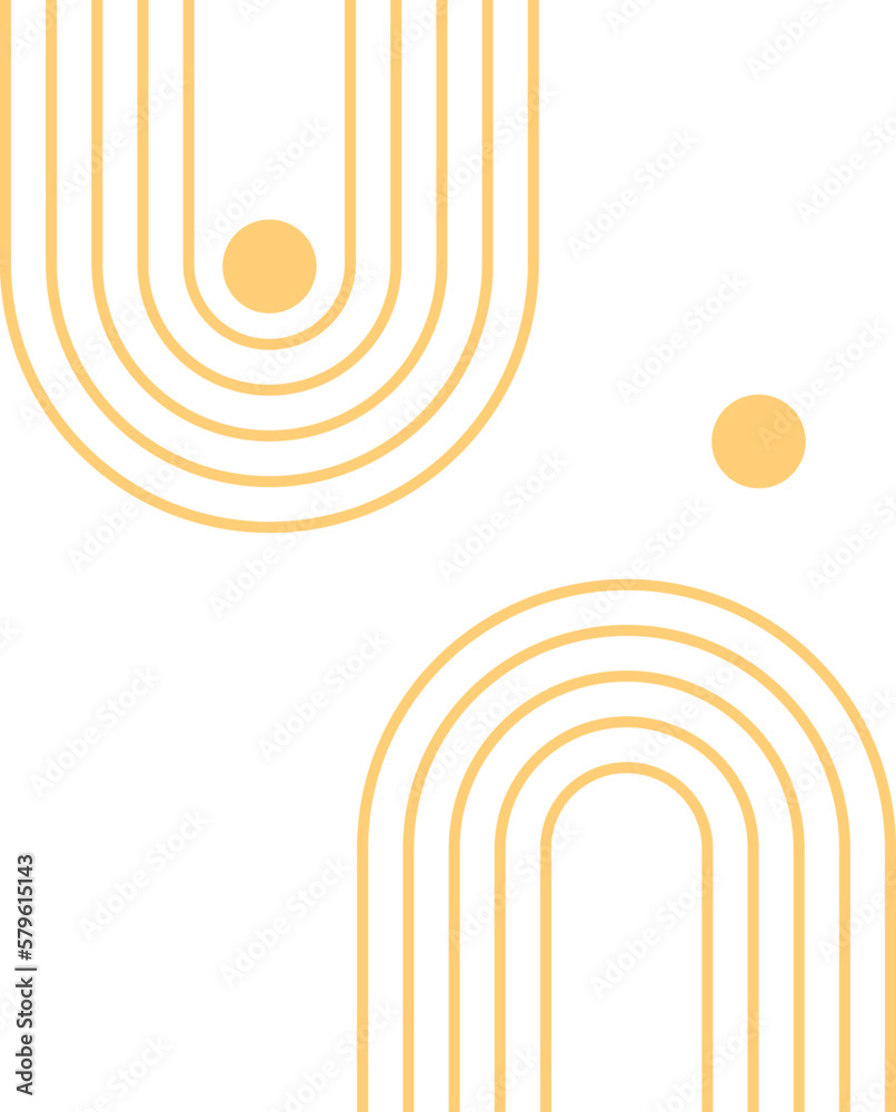 Obraz premium Mid-Century Curved Line