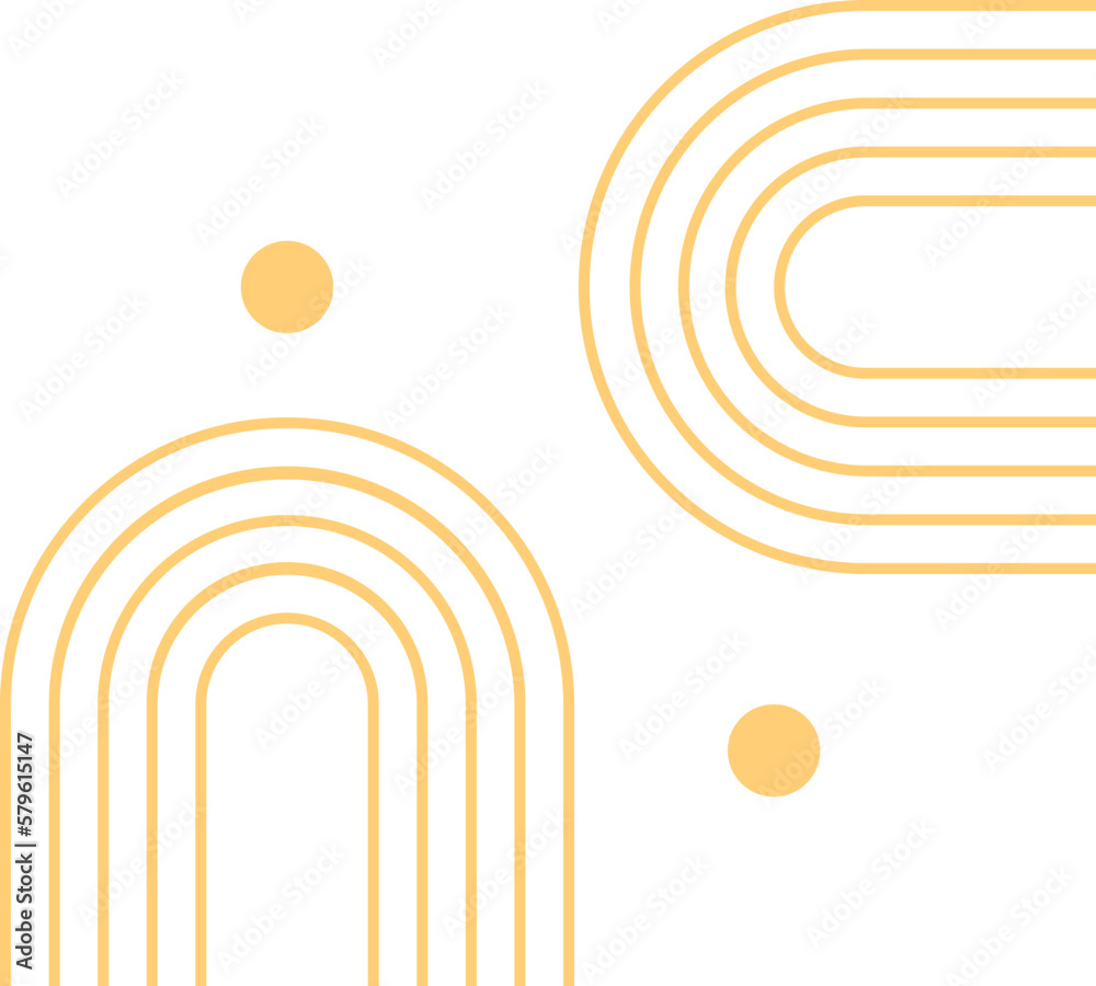 Obraz premium Mid-Century Curved Line