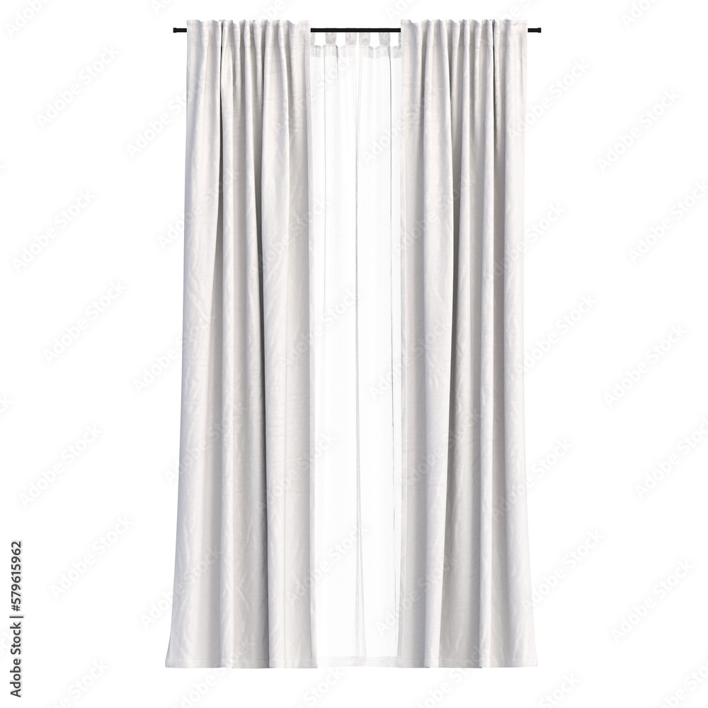 curtain isolated on a transparent background, 3D illustration, cg render curtain isolated on a transparent background, 3D illustration, cg render