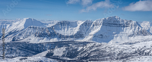 Las montañas rocosas de Canada desde la estación de esqui Sunshine Village en Alberta