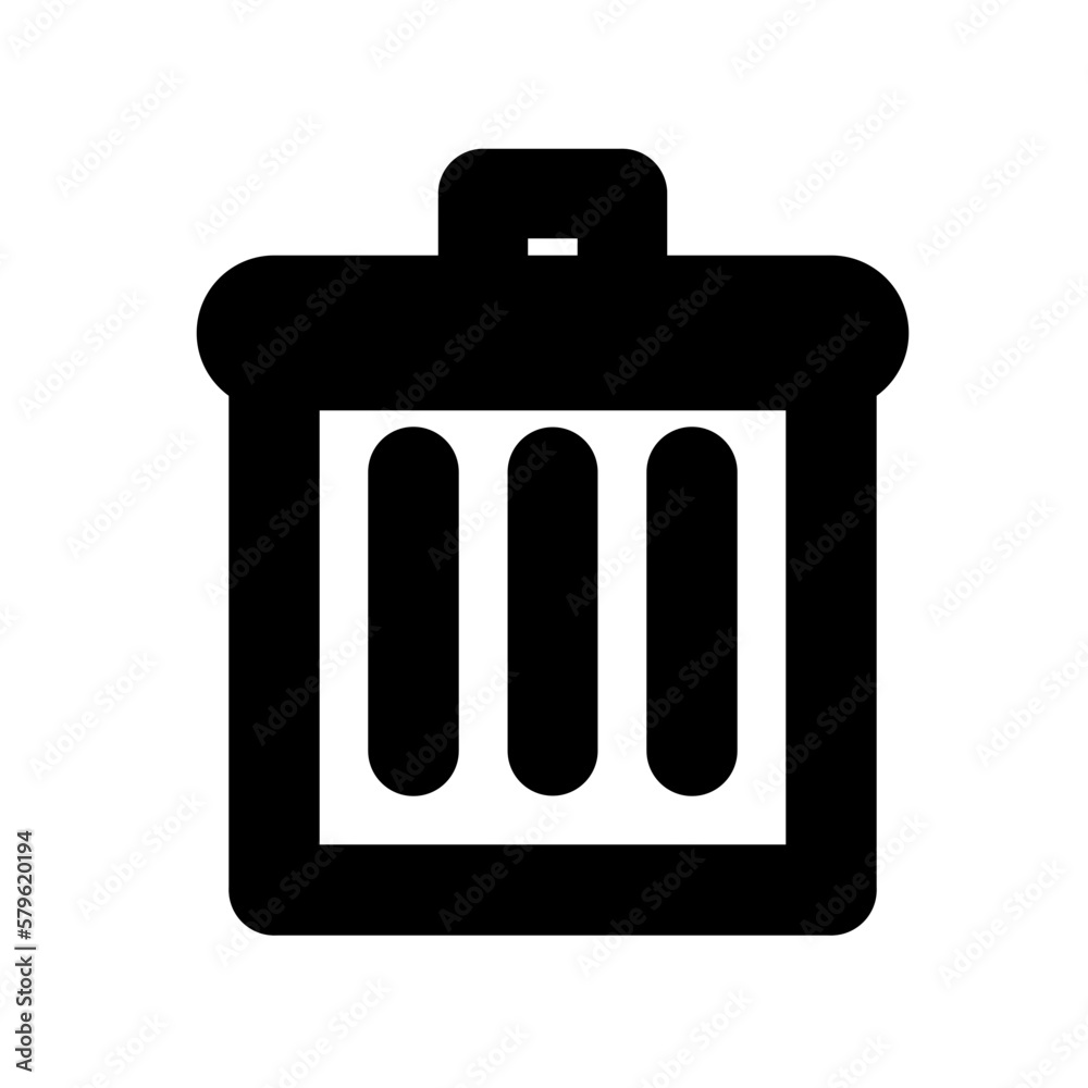 trash can icon on white trash can icon on white
