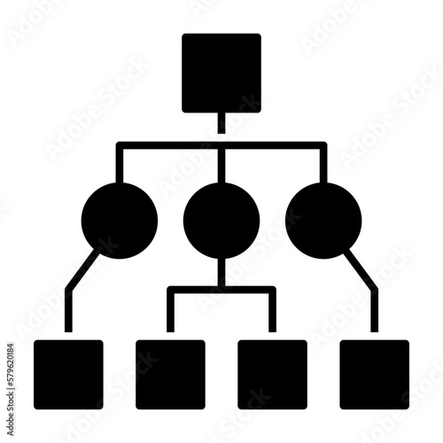 Business icon logo with UML icon. UML (Unified Modeling Language) is implemented in an image (visual) in the form of a diagram.