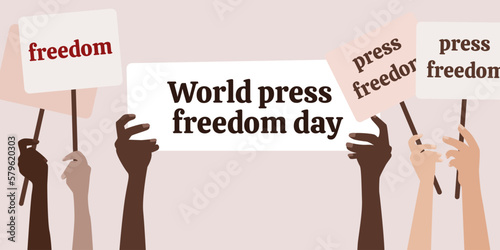 World press freedom day concept vector illustration. World Press Freedom Day or World Press Day to raise awareness of the importance of freedom of the press. 