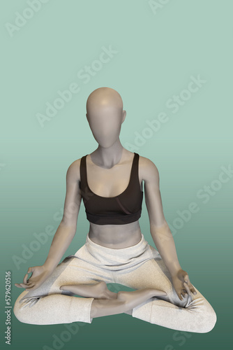 Sitting female mannequin
