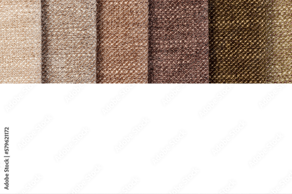 Fototapeta premium Different samples of textured fabric