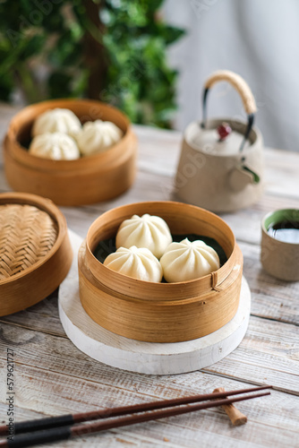 mini steamed bun on the table