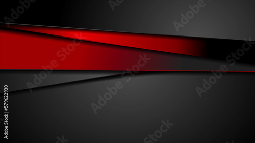 Black tech corporate abstract background with red stripes