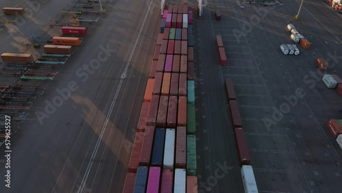 Aerial view of Jacksonville Port.