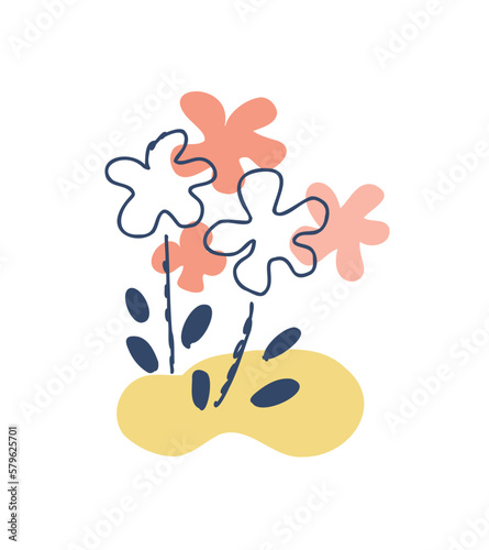 ピンクの草花