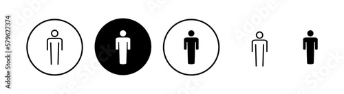Man icon vector illustration. male sign and symbol. human symbol