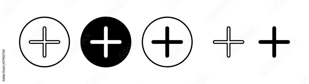 Plus Icon vector illustration. Add plus sign and symbol Plus Icon vector illustration. Add plus sign and symbol