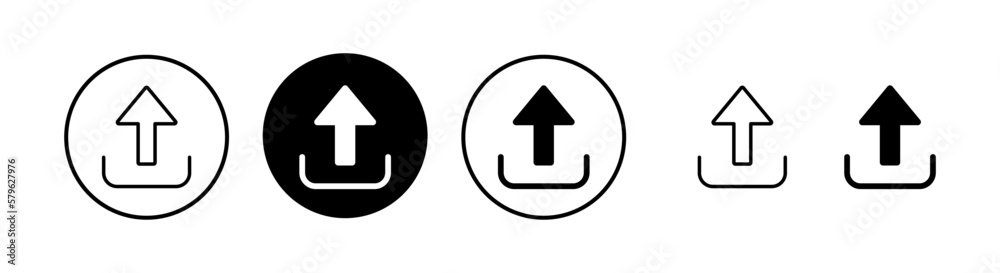 Upload icon vector illustration. load data sign and symbol Upload icon vector illustration. load data sign and symbol