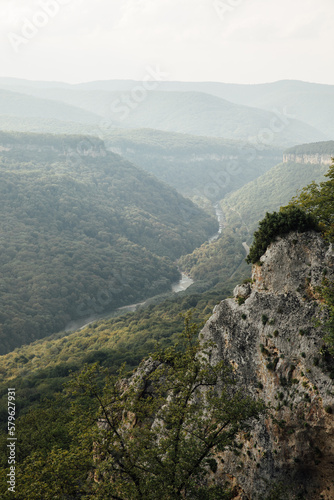 large mountain view from above beautiful nature green forest