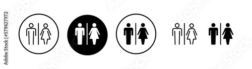 Toilet icon vector illustration. Girls and boys restrooms sign and symbol. bathroom sign. wc, lavatory