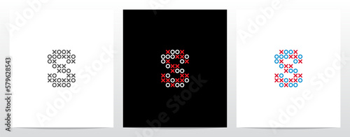 Tic Tac Toe Cross Circle Letter Logo Design S