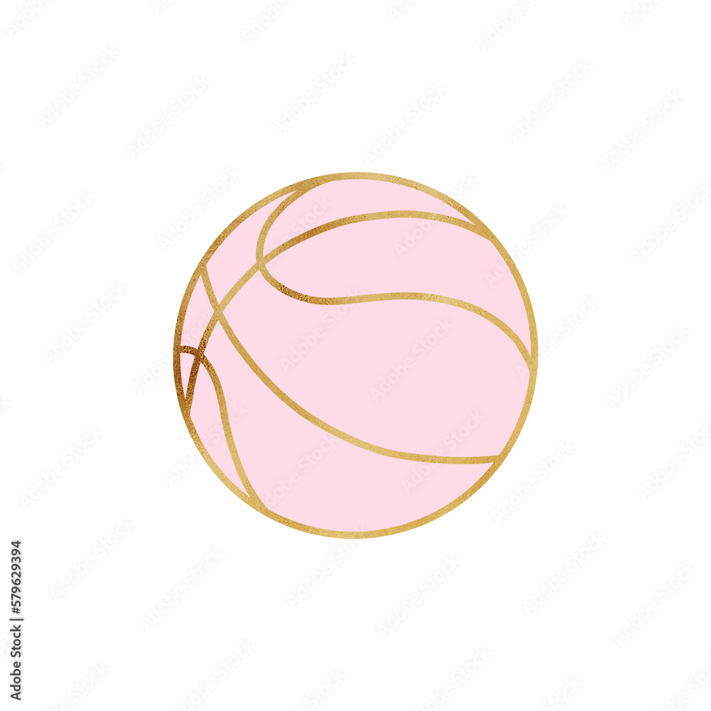Pink And Gold Basketball Pink And Gold Basketball