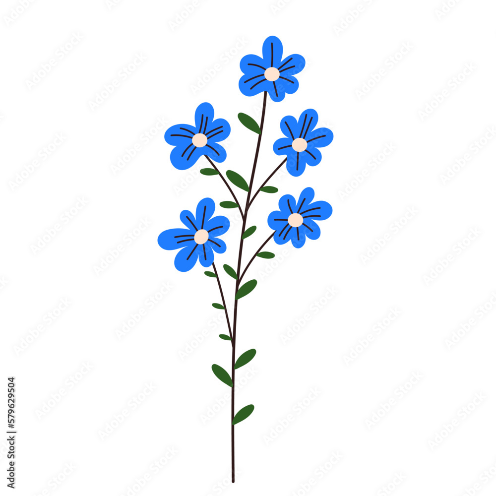 flower in flat style isolated vector flower in flat style isolated vector