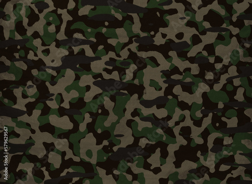 Close-up of green camouflage pattern on a tarp. Abstract high resolution full frame textured background. Copy space. photo