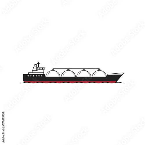 Lng tanker icon isolated vector graphics
