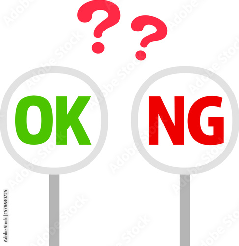 OKとNGの札