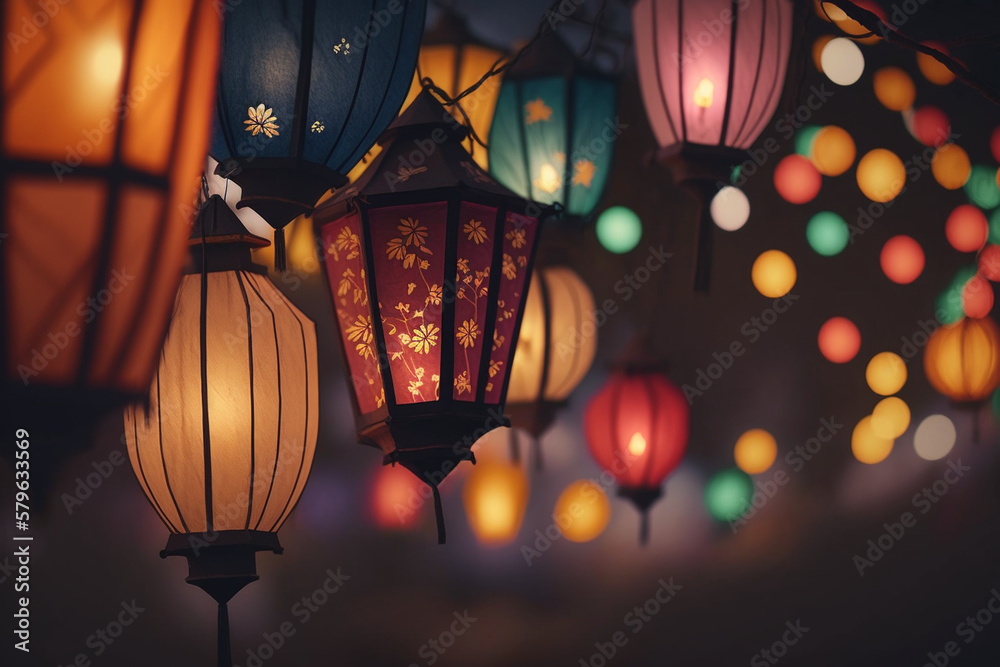 Colorful Wesak Lantern Festival Celebrations in Sri Lanka