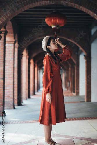 portrait of an asian beautyful girl © lin